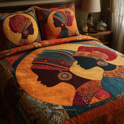 Sisters of the Sun 3-Piece Quilted Bedding Set GFTOMA1896