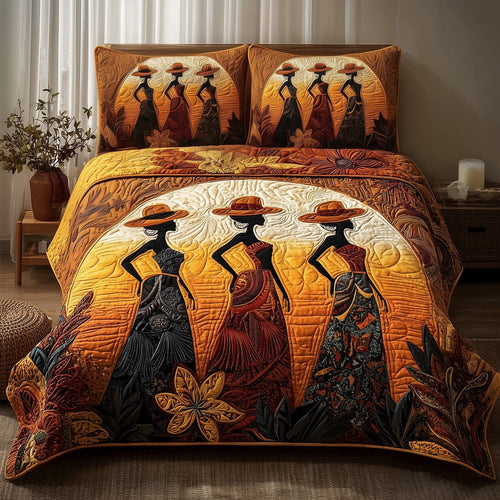 Sisters of the Sun 3-Piece Quilted Bedding Set GFTOMA1897