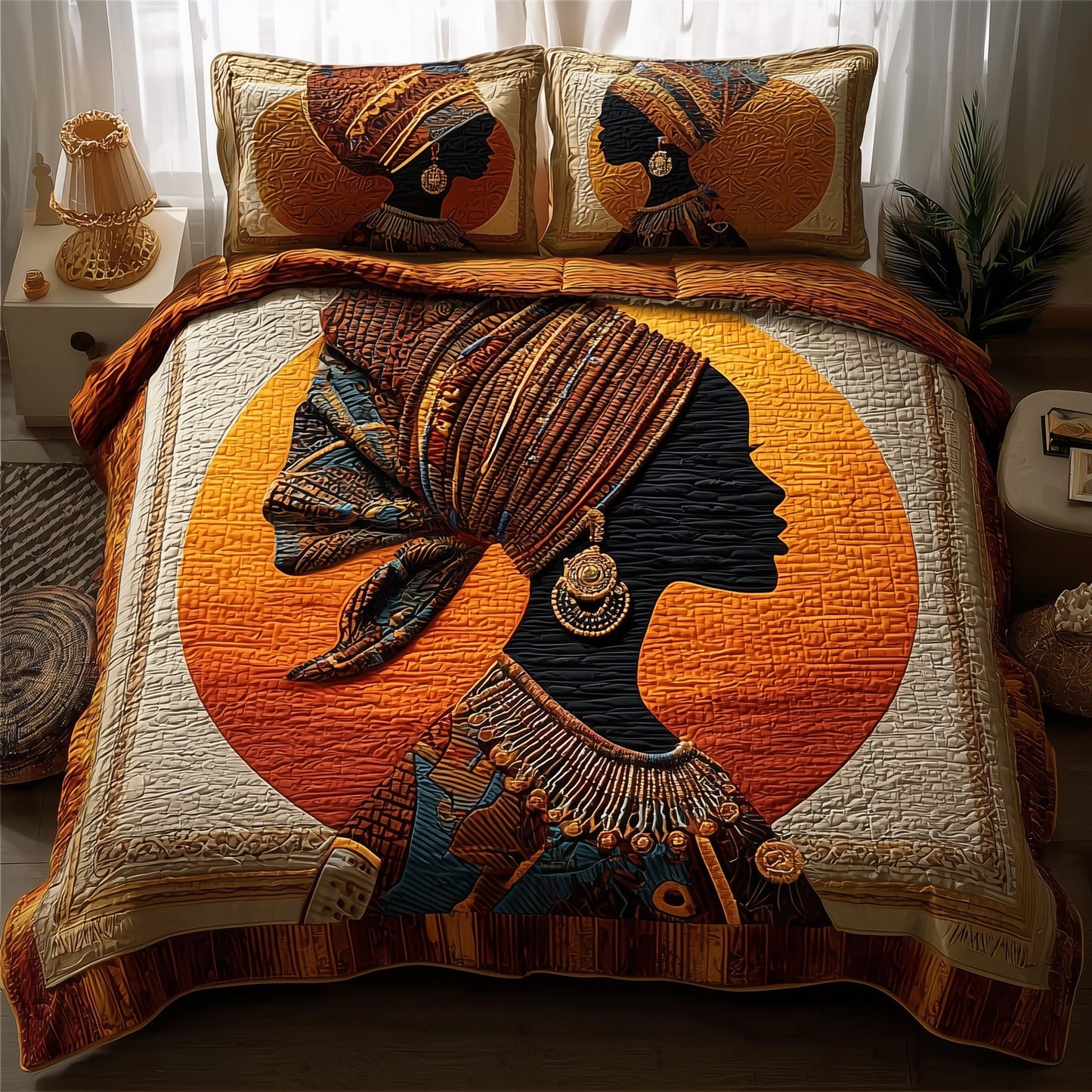 Sisters of the Sun 3-Piece Quilted Bedding Set GFTOMA1898