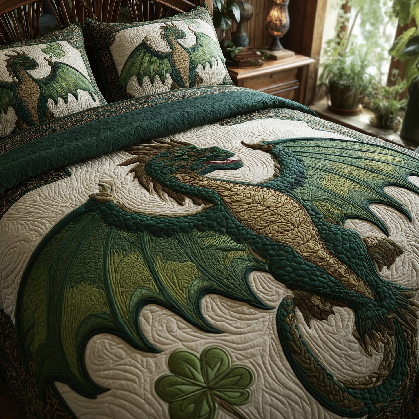 Dragon 3-Piece Quilted Bedding Set GFTOMA1899