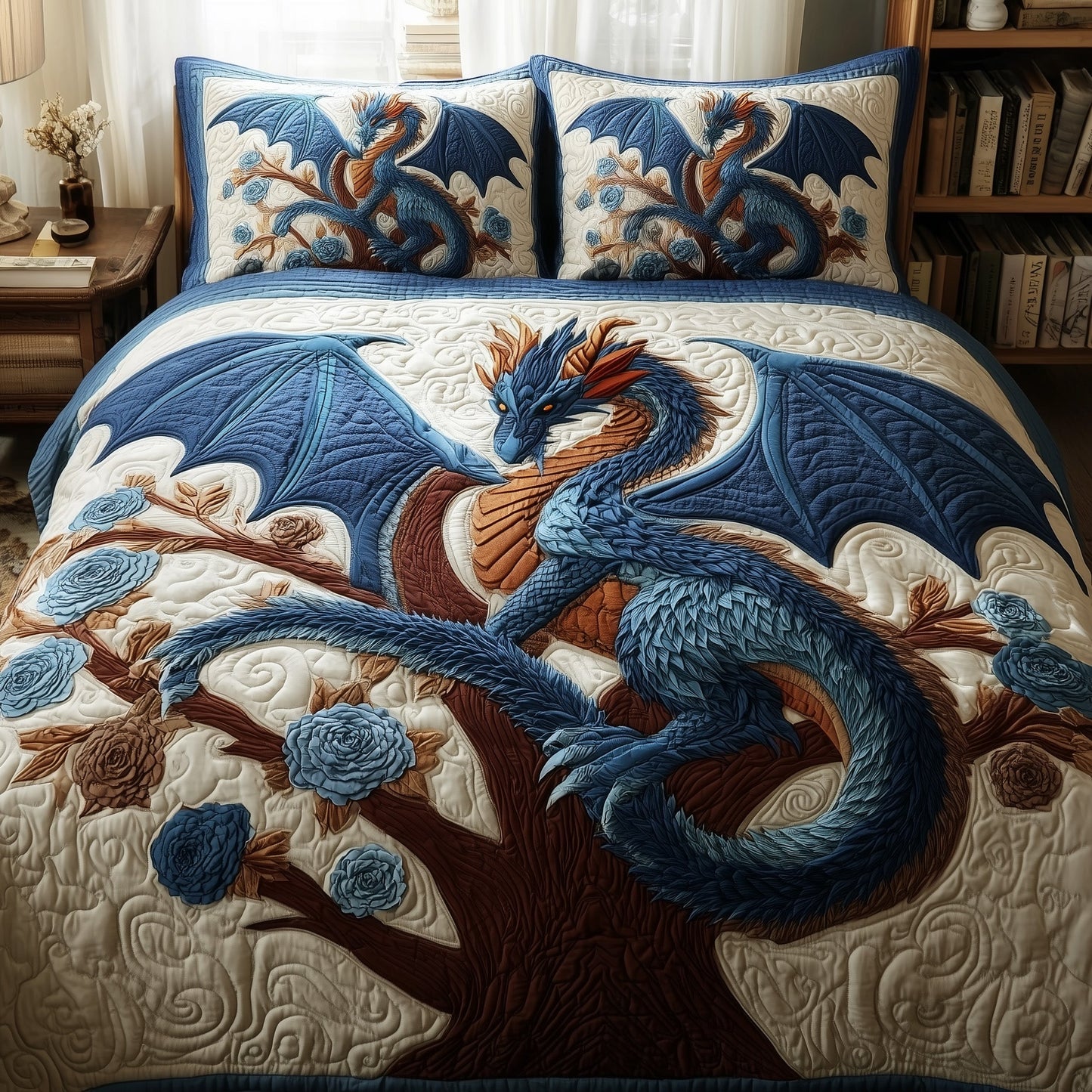 Dragon 3-Piece Quilted Bedding Set GFTOMA1903