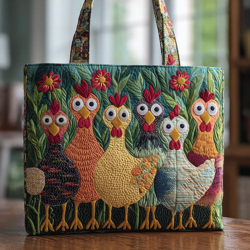 Funky Chicken Quilted Tote Bag GFTOMA1913