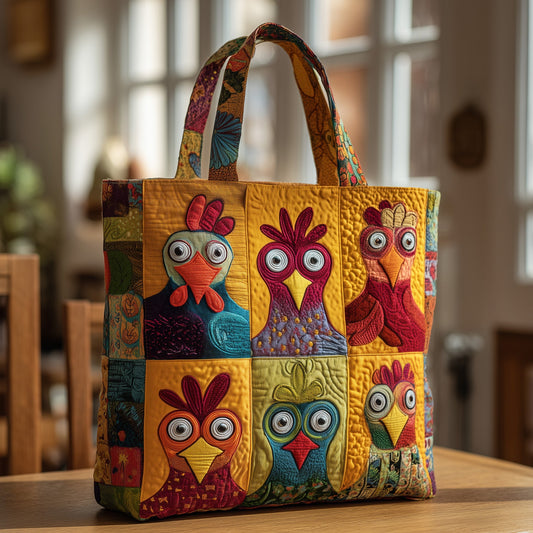 Funky Chicken Quilted Tote Bag GFTOMA1914
