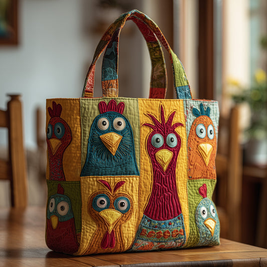 Funky Chicken Quilted Tote Bag GFTOMA1916