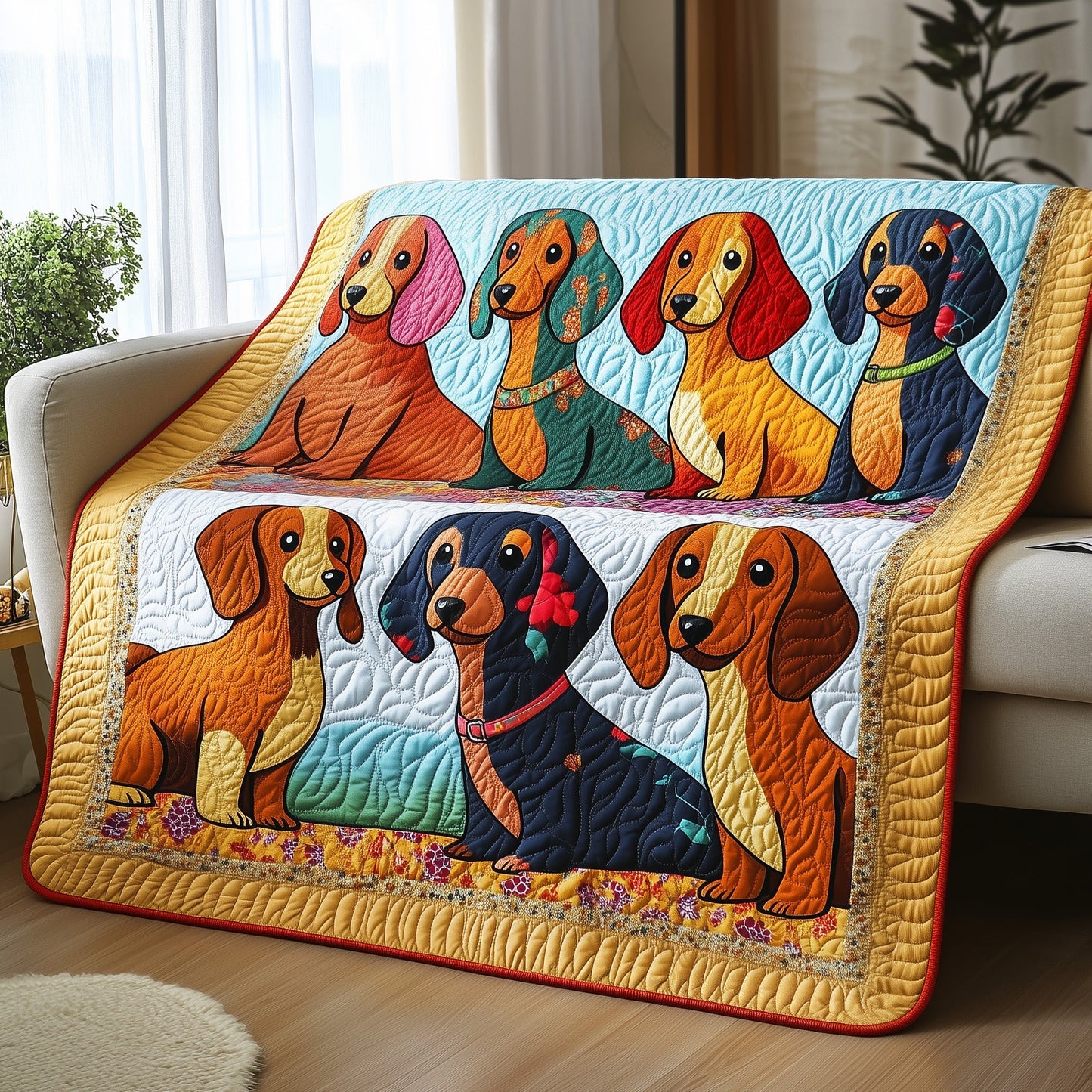 Dachshund Quilted Blanket GFTOMA191