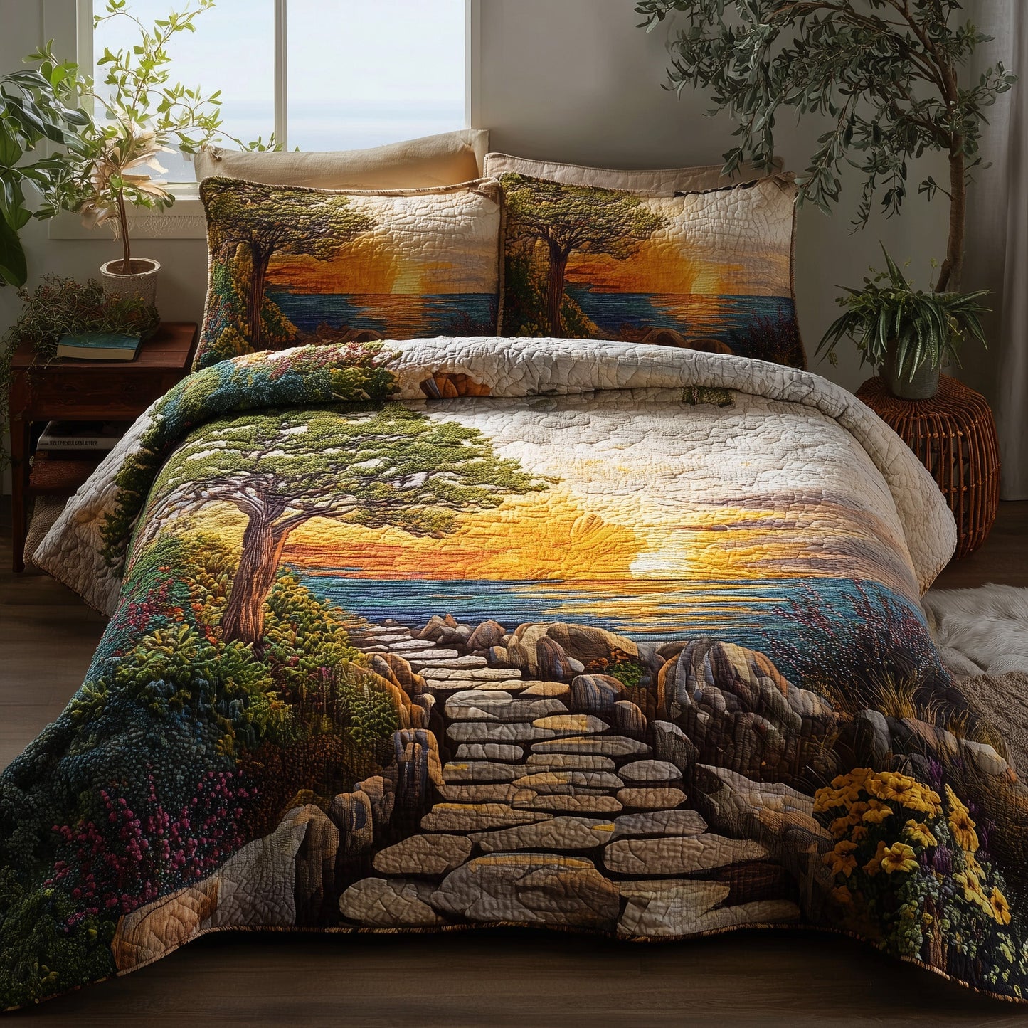 Dreamy Pathway 3-Piece Quilted Bedding Set GFTOMA1930