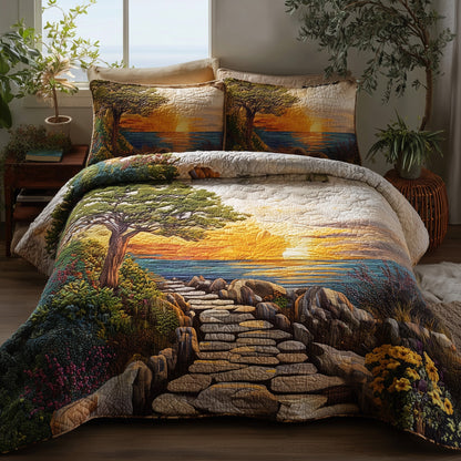 Dreamy Pathway 3-Piece Quilted Bedding Set GFTOMA1930