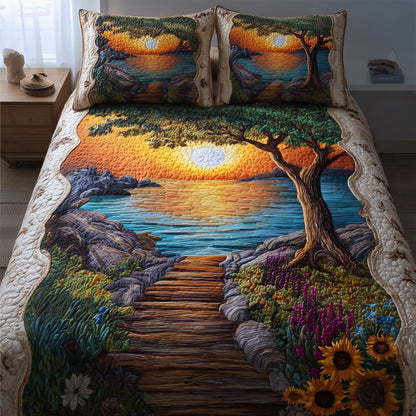 Dreamy Pathway 3-Piece Quilted Bedding Set GFTOMA1932