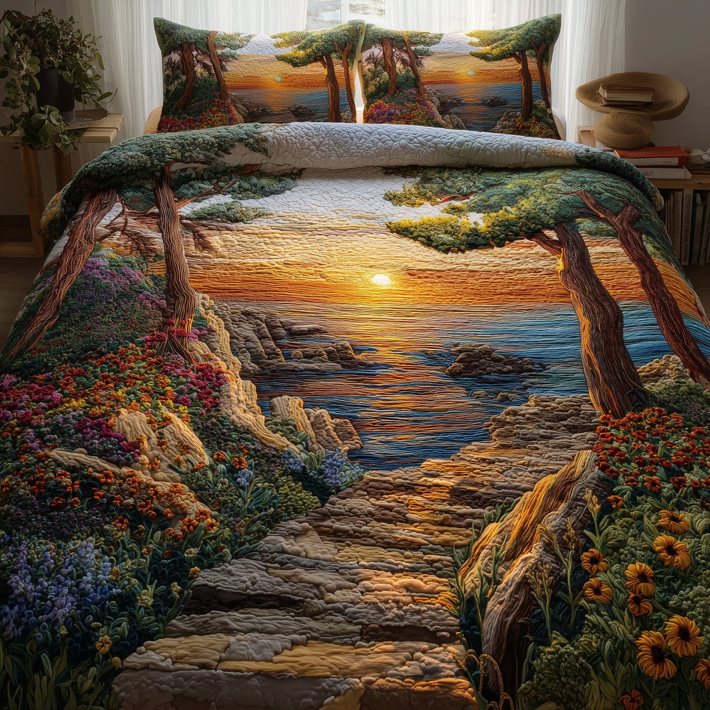 Dreamy Pathway 3-Piece Quilted Bedding Set GFTOMA1933