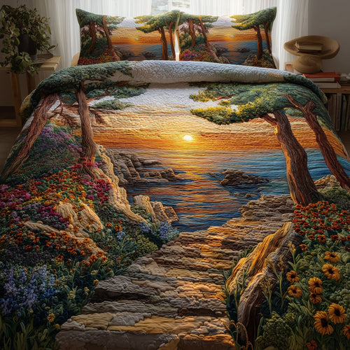 Dreamy Pathway 3-Piece Quilted Bedding Set GFTOMA1933