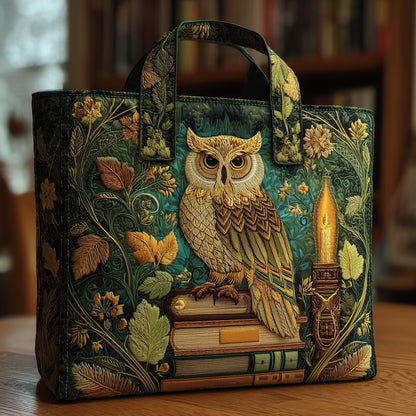 Owl Book Quilted Tote Bag GFTOMA1952