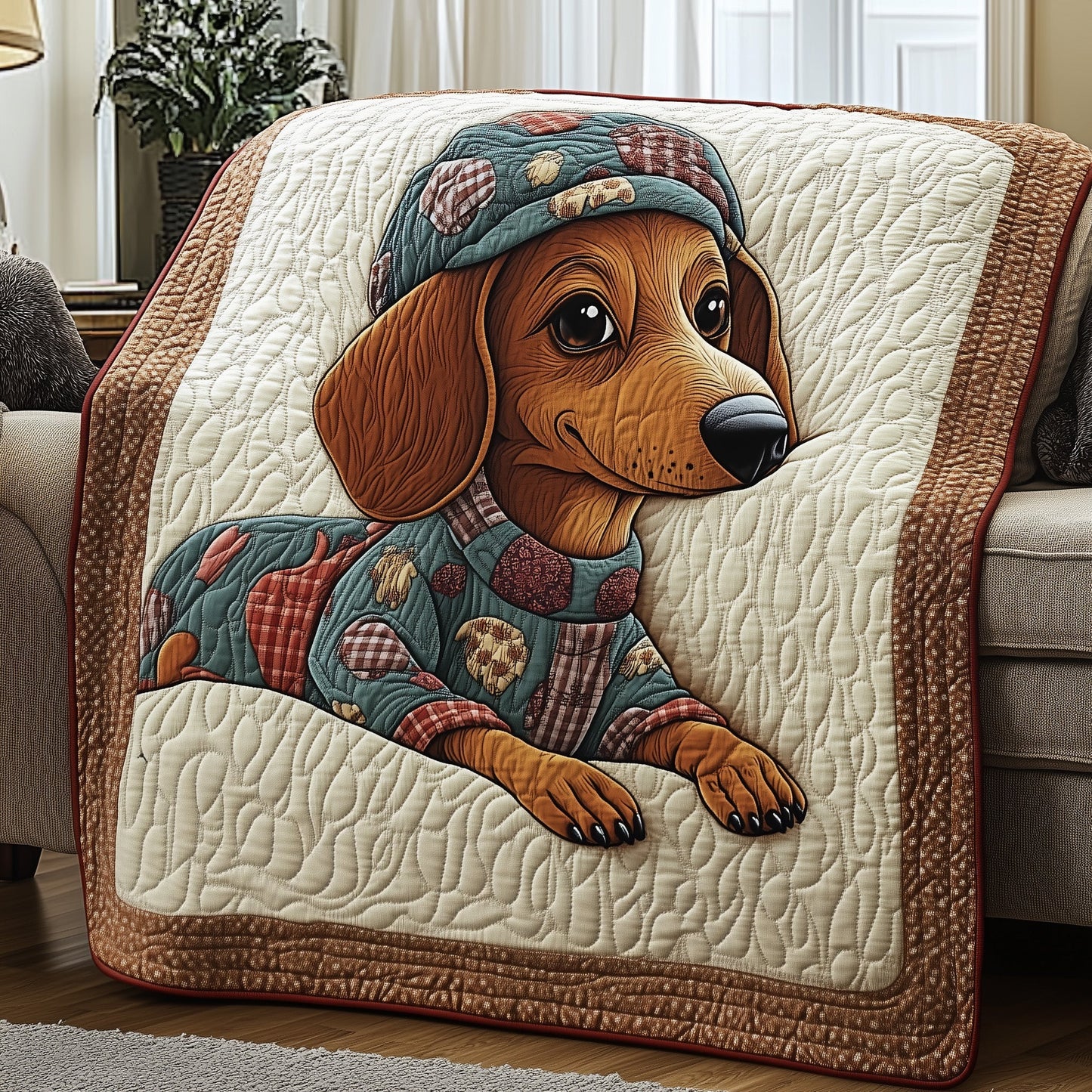 Dachshund Quilted Blanket GFTOMA195