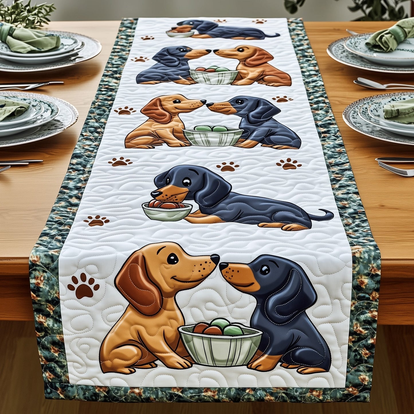 Dachshund Quilted Table Runner GFTOMA202