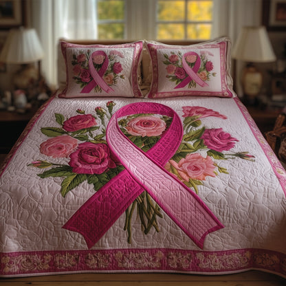 Breast Cancer 3-Piece Quilted Bedding Set GFTOMA2059