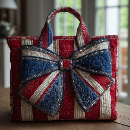 Patriotic Bow Quilted Tote Bag GFTOMA2070