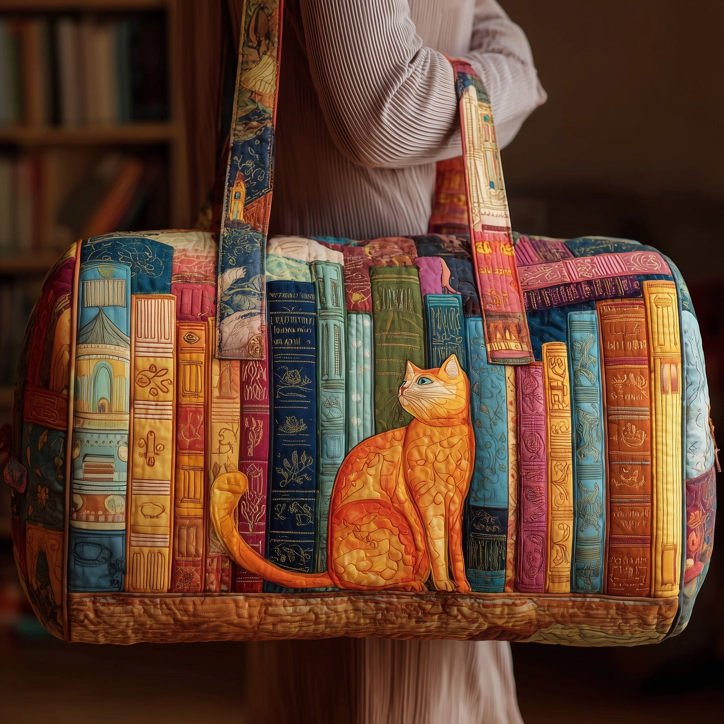 Cat Quilted Duffle Bag GFTOMA2094