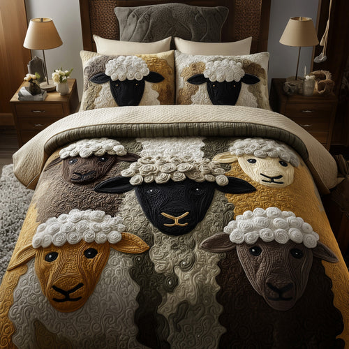 Sheep 3-Piece Quilted Bedding Set GFTOMA2118