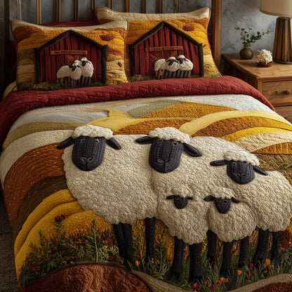 Sheep 3-Piece Quilted Bedding Set GFTOMA2119