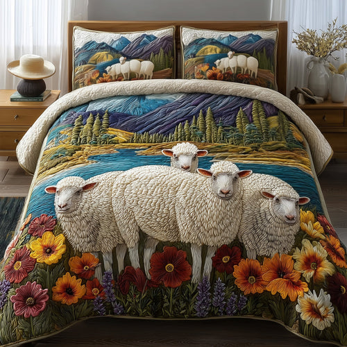 Sheep 3-Piece Quilted Bedding Set GFTOMA2120