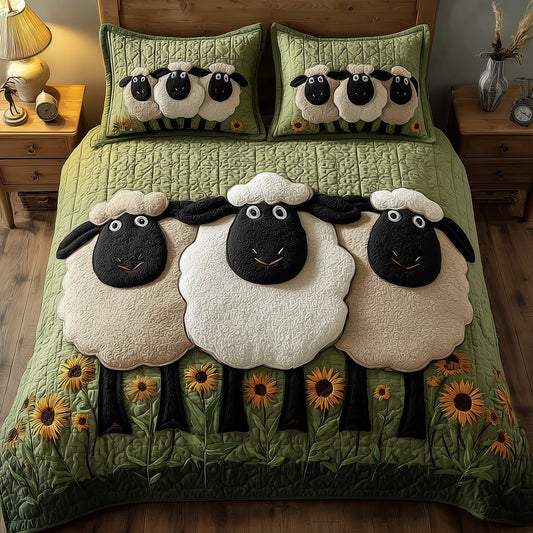 Sheep 3-Piece Quilted Bedding Set GFTOMA2121