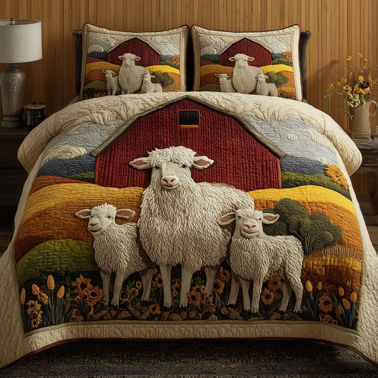 Sheep 3-Piece Quilted Bedding Set GFTOMA2122