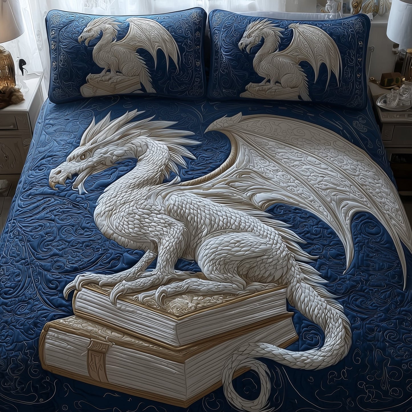 Dragon 3-Piece Quilted Bedding Set GFTOMA2124
