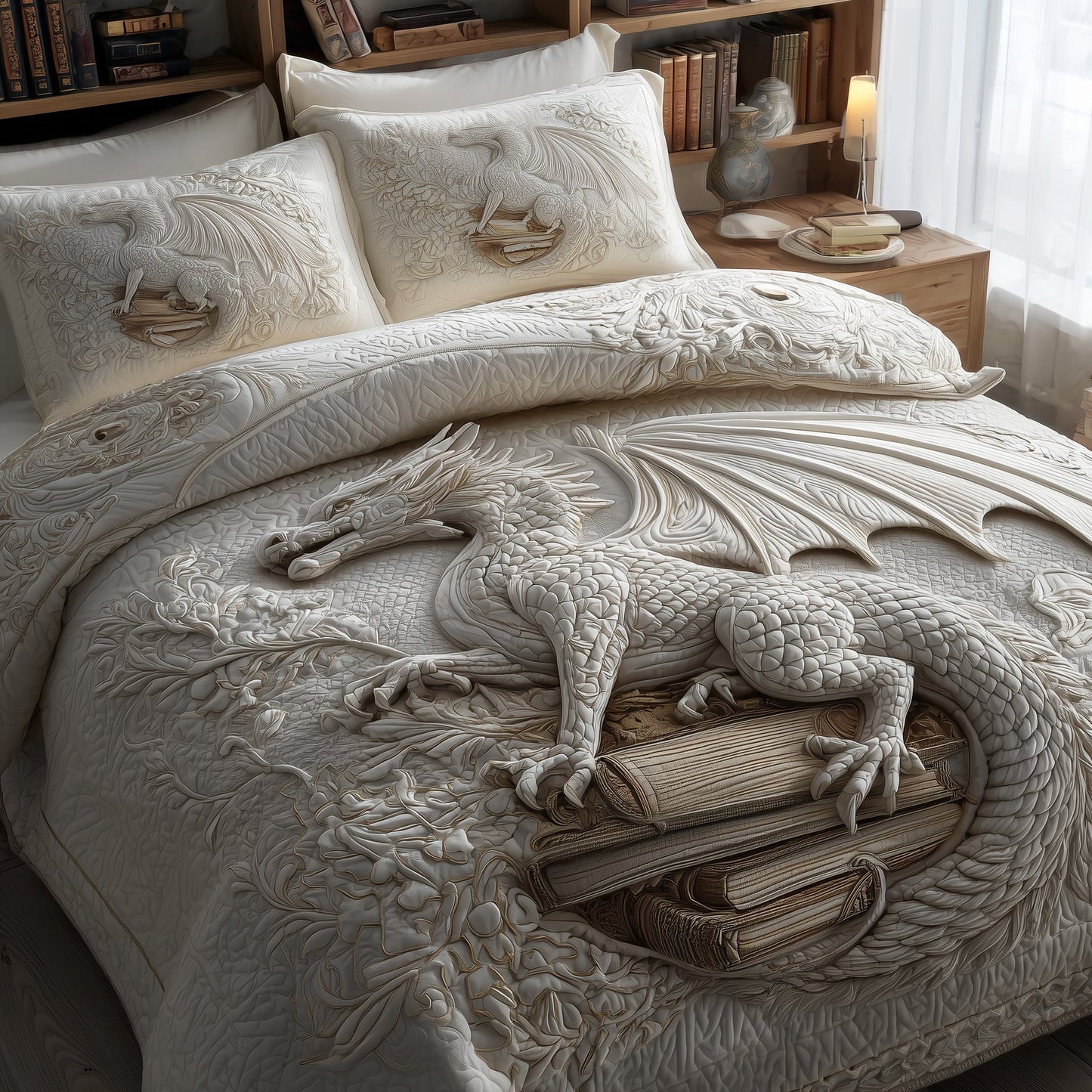 Dragon 3-Piece Quilted Bedding Set GFTOMA2128