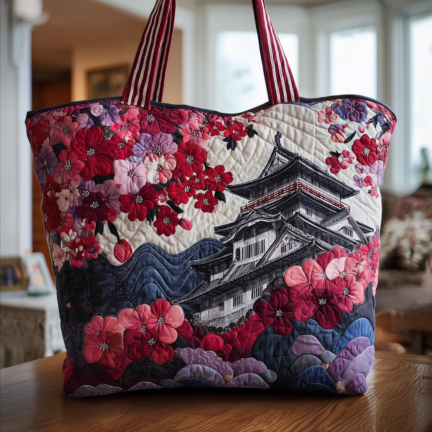Japanese Pagoda Quilted Tote Bag GFTOMA2158