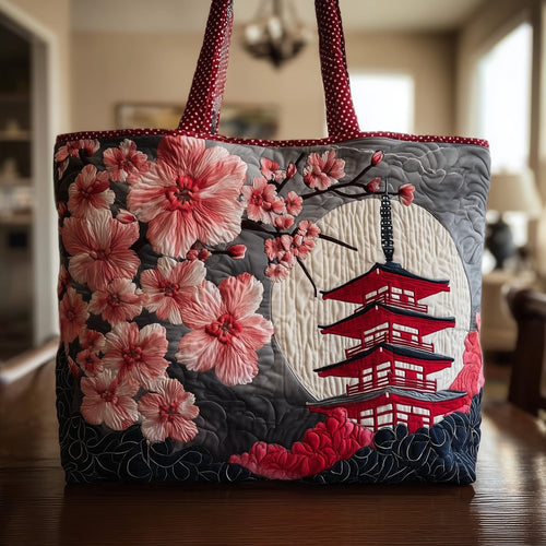 Japanese Pagoda Quilted Tote Bag GFTOMA2160