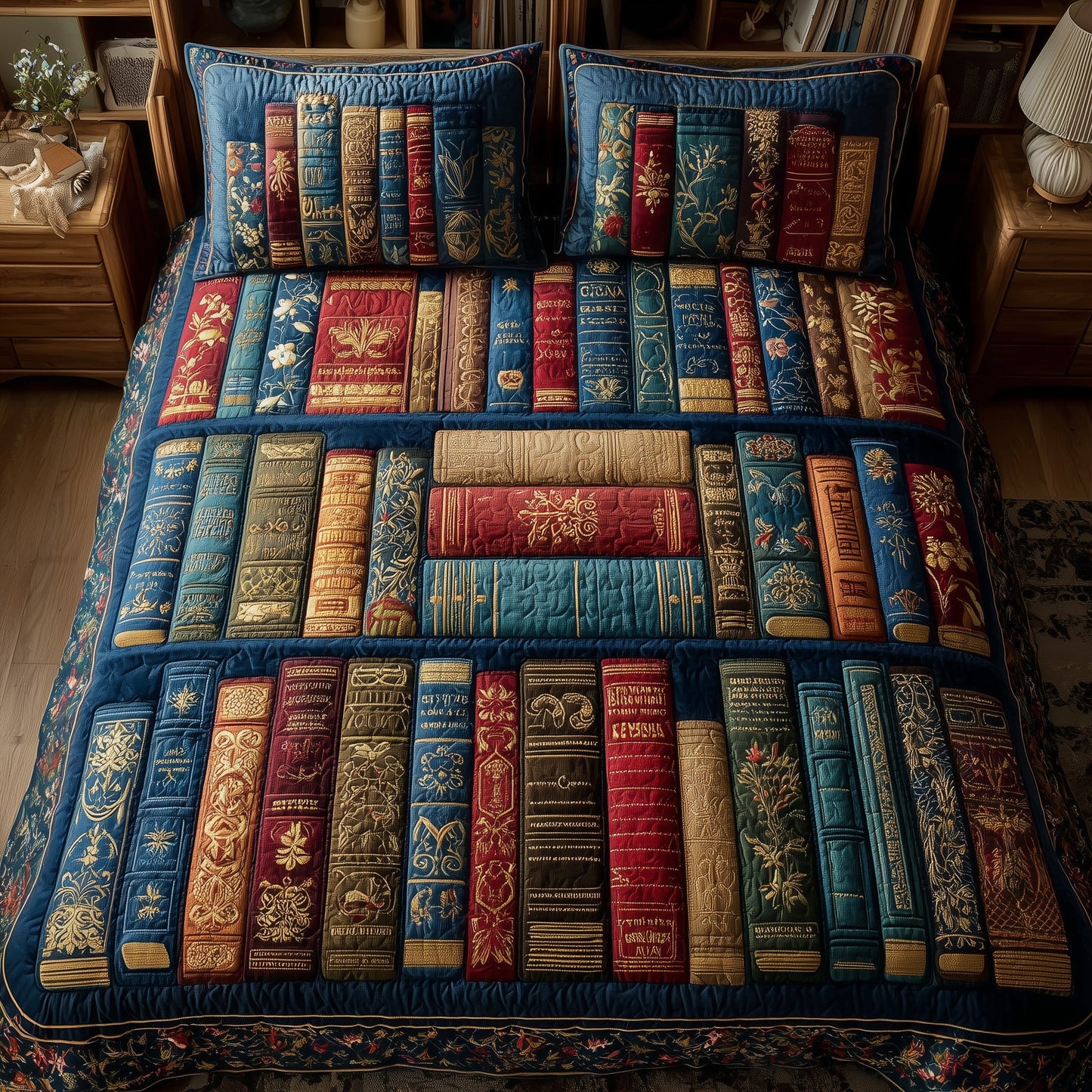 Cozy Book 3-Piece Quilted Bedding Set GFTOMA2203