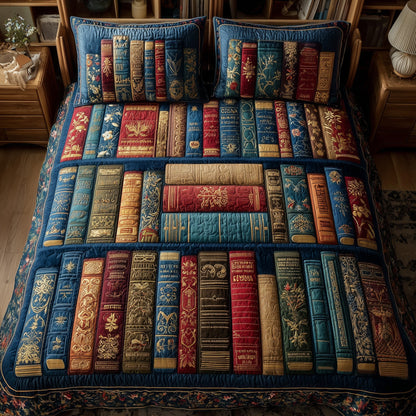 Cozy Book 3-Piece Quilted Bedding Set GFTOMA2203