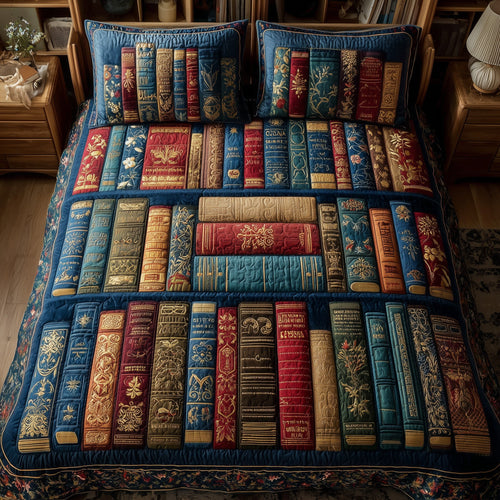 Cozy Book 3-Piece Quilted Bedding Set GFTOMA2203