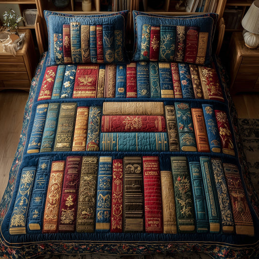 Cozy Book 3-Piece Quilted Bedding Set GFTOMA2203