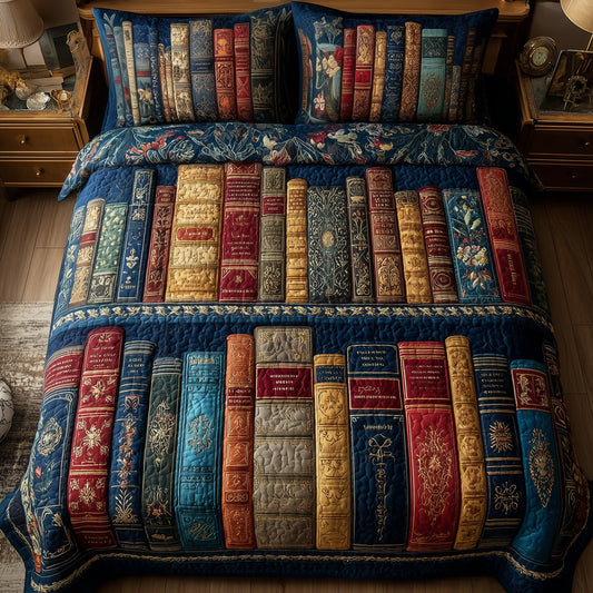 Cozy Book 3-Piece Quilted Bedding Set GFTOMA2204