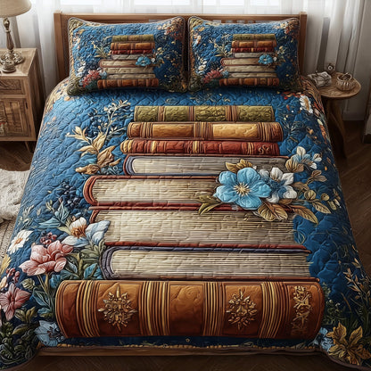 Cozy Book 3-Piece Quilted Bedding Set GFTOMA2205