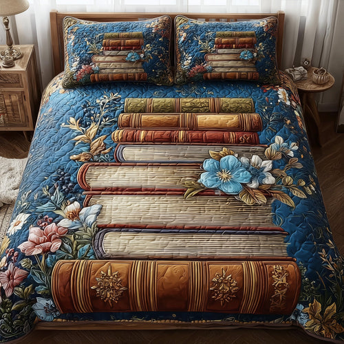Cozy Book 3-Piece Quilted Bedding Set GFTOMA2205