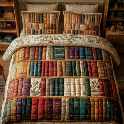 Cozy Book 3-Piece Quilted Bedding Set GFTOMA2209