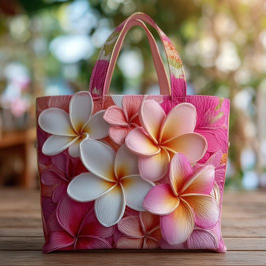 Plumeria Blossom Quilted Tote Bag GFTOMA2232