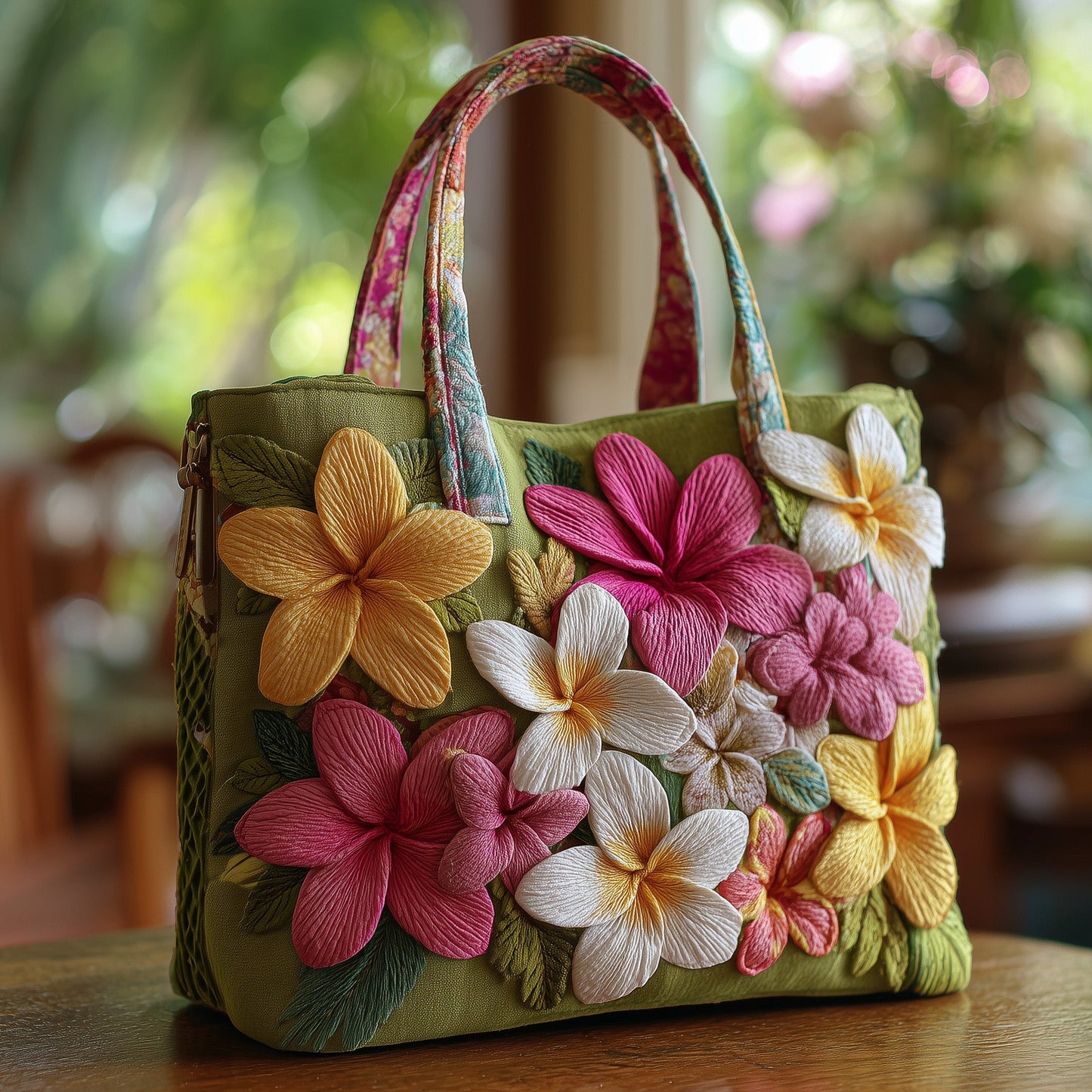 Plumeria Blossom Quilted Tote Bag GFTOMA2234