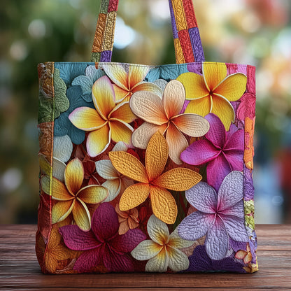 Plumeria Blossom Quilted Tote Bag GFTOMA2235