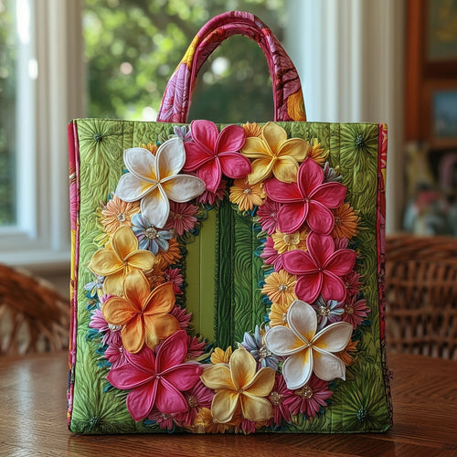Plumeria Blossom Quilted Tote Bag GFTOMA2236