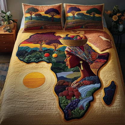 African Dream 3-Piece Quilted Bedding Set GFTOMA2265