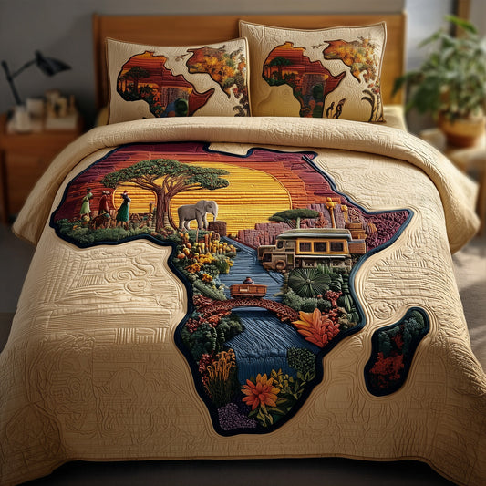 African Dream 3-Piece Quilted Bedding Set GFTOMA2267