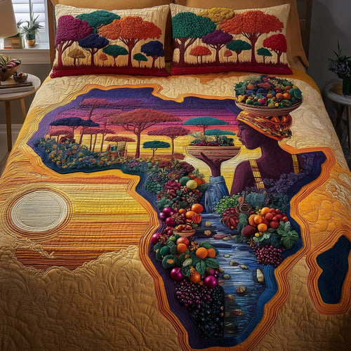 African Dream 3-Piece Quilted Bedding Set GFTOMA2268