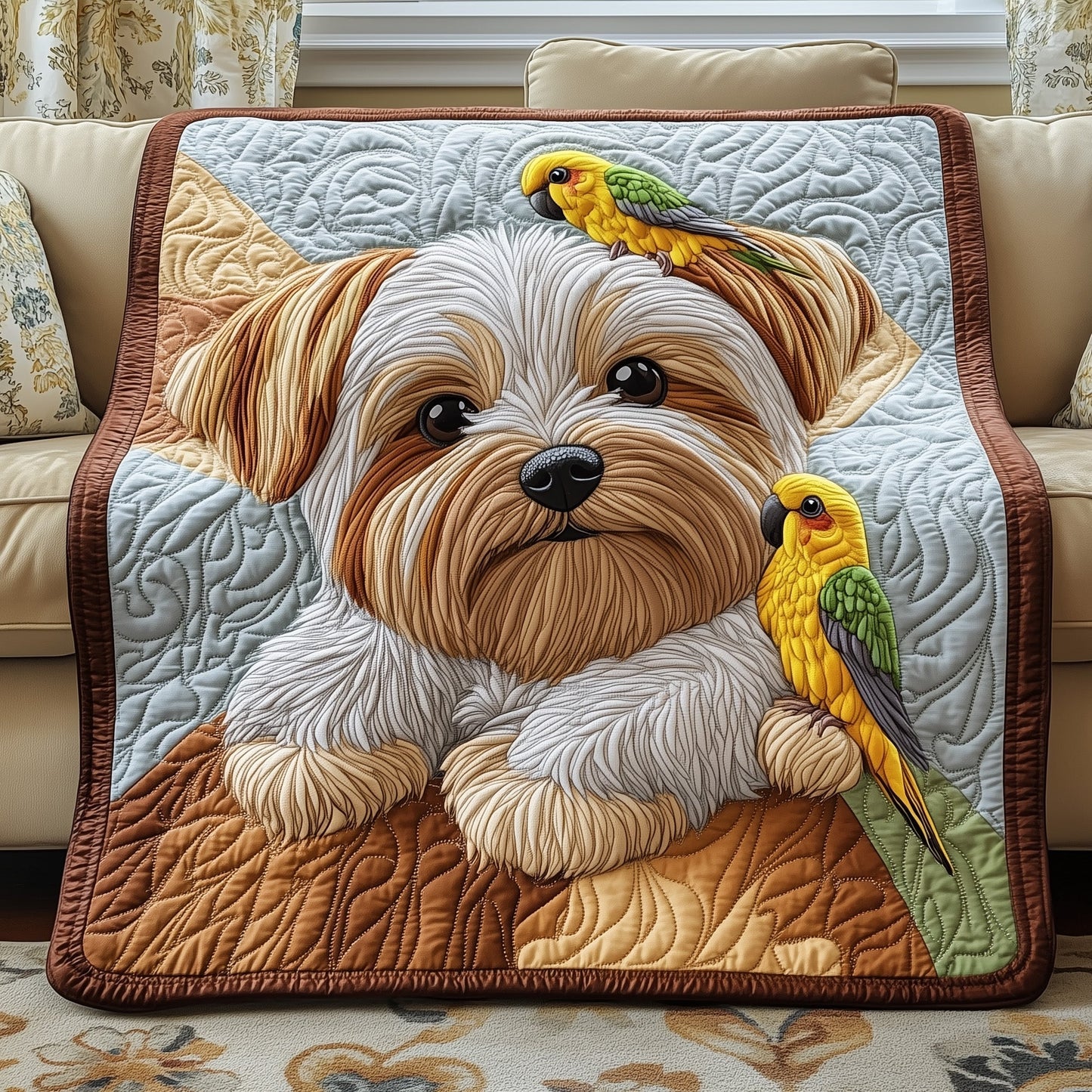 Yorkshire Terrier Quilted Blanket GFTOMA228