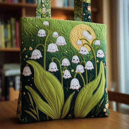 Ghost Lily Blooms Quilted Tote Bag GFTOMA2295