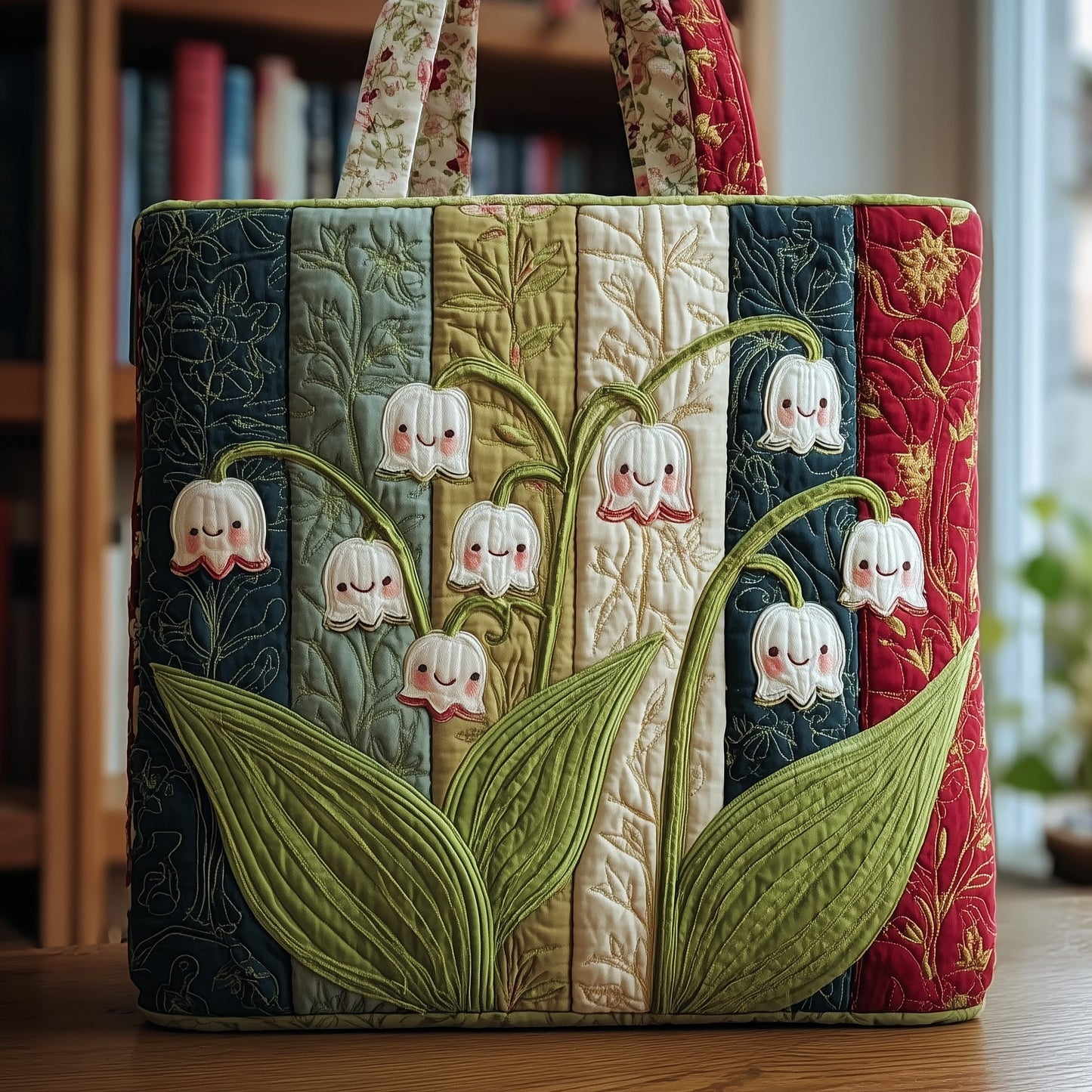 Ghost Lily Blooms Quilted Tote Bag GFTOMA2298