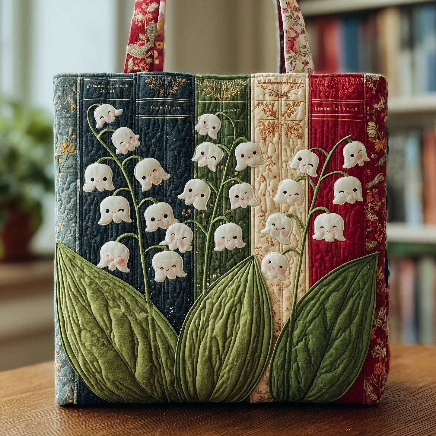 Ghost Lily Blooms Quilted Tote Bag GFTOMA2299