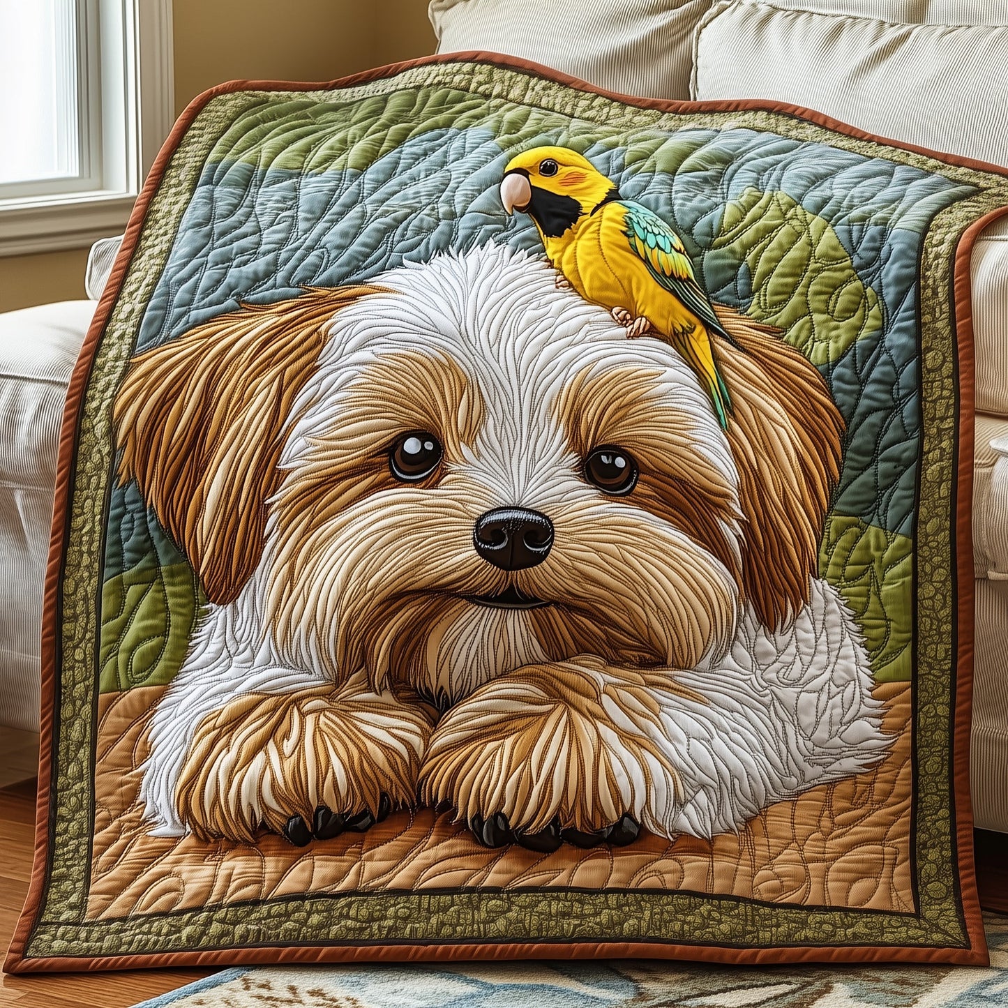 Yorkshire Terrier Quilted Blanket GFTOMA229