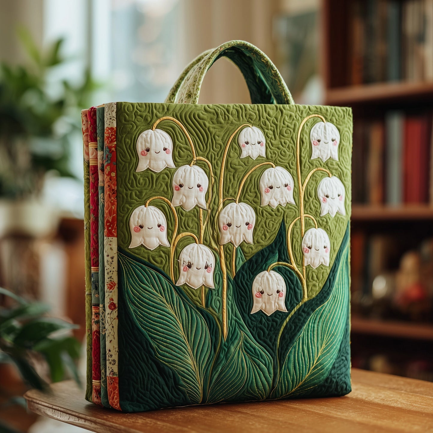 Ghost Lily Blooms Quilted Tote Bag GFTOMA2300